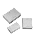 83 Piece High Precision HSS Gauge Block Set Delivering Dead On Accuracy With Rock Solid Durability For Router And Table Saw Woodworking Calibration Gauges showing three stainless steel gauge blocks marked 20mm, 30mm, 50mm.