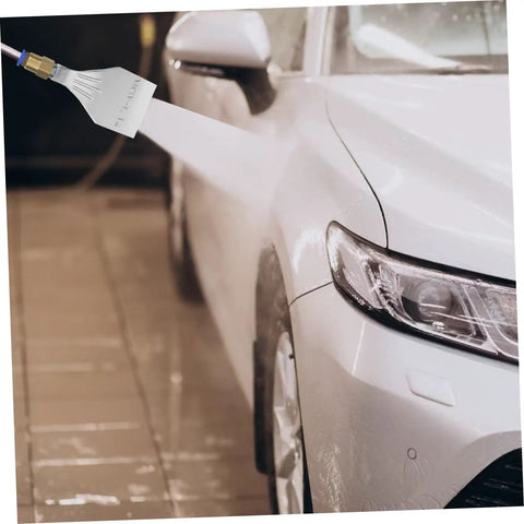 Balacoo Industrial Air Blower Nozzle for Precise Cleaning and Fast Drying in use, removing moisture from a car.