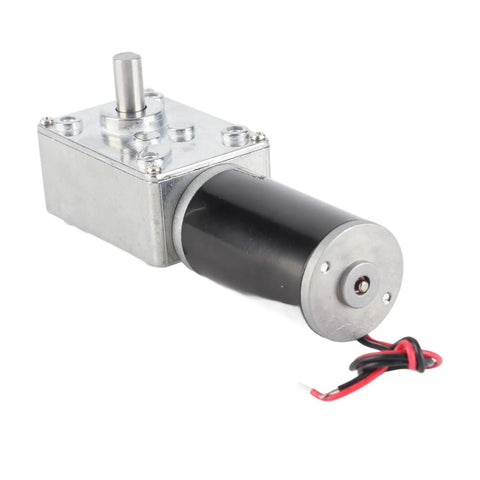 Straight Up Heavy Duty DC 24V Self Locking Gear Motor With Reversible Single Shaft Speed Reduction At 30 Rpm, aluminum and plastic body