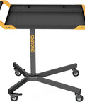 Adjustable Height Mobile Work Table With Rolling Tool Cart And Drills Storage, Heavy Duty Metal Mechanic Workbench On Wheels