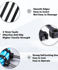 Close-up of Heavy Duty Self Locking Nylon Zip Ties 1500 Piece Set 12 Inch Long Black Cable Ties with Fifty Pound Tensile Strength.
