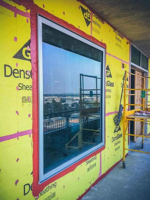 FastFlash Fluid Applied Flashing Membrane For Windows Waterproof And Airtight Pro Grade Sealant applied around installed window