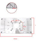 Pro Grade Heavy Gauge Aluminum Router Table Insert Plate With Four Quick Swap Rings And Secure Mount Screws For Woodworking Trim Machines, 23.5 x 12 cm