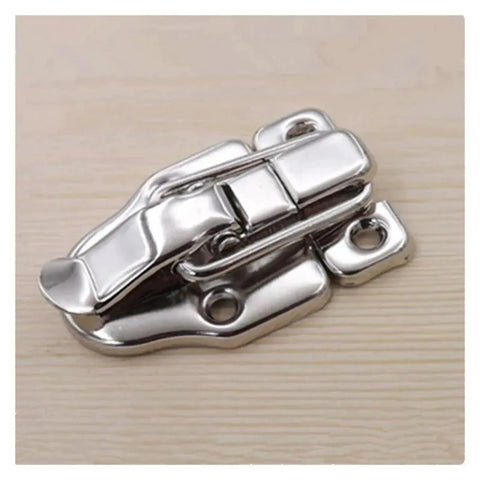 Five Pack Duckbilled Box Hasp Lock With Padlock Hole For Wooden Chests And Cabinets Built To Last Beefy Heavy Duty Brass Finish Iron Latch