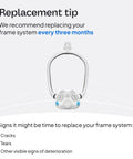 Front view of AirTouch F30i Comfort Frame System Without Headgear With Large Cushion And Standard Frame for CPAP therapy.