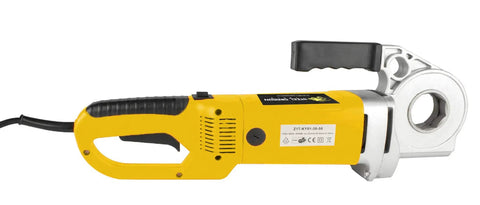 Steel Dragon Tools 550 Portable Handheld Pipe Threader Threading Machine, yellow and silver, compact design for 1/2 to 1-1/4 inch pipes