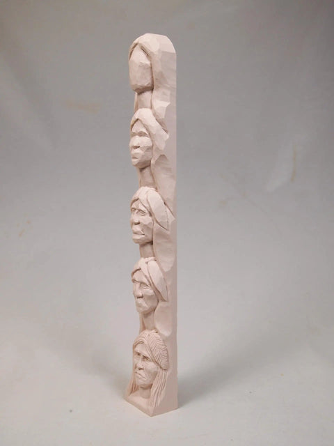 Learn To Carve A Native American Chief Face With A 12 Inch Hand Cast Resin Study Stick Kit Includes Harold Enlow Guidebook