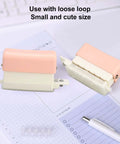 Portable 6 Hole Punch Adjustable Metal Handy Hole Puncher With Chip Tray And Positioning Pillar in light pink color