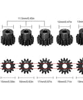 Beefed Up Five Gear Pinion Set For 1/8 And 1/10 RC Cars With 5mm Bore Hardened Steel Gears Including 13T 14T 15T 16T 17T