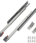 Undermount Drawer Slides 12 Inch Full Extension Soft Close Concealed Runners Set 6 Pairs with screws and brackets visible