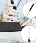 8 Pack Brass Soldering Iron Tips For Heat Set Inserts Compatible With TS100 TS101 Pinecil V2 And Adapters, installation close-up