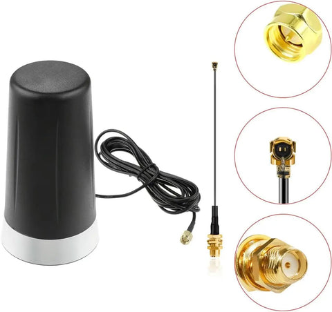 Long Range 915MHz LoRa Antenna With Magnetic Base, SMA Male Connector, IPEX Extension Cable, for trunk car mount use