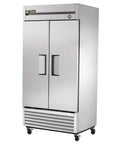 No Nonsense 40 Inch Reach In Freezer With 35 Cubic Feet Upright Cold Storage Tough Stainless Steel Cabinet Two Self Sealing Swing Doors
