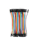 Multicolor Breadboard Jumper Wire Kit With 240 Pieces, 20Cm And 10Cm Cables For Arduino Projects displayed on white surface.