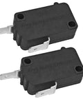 Heavy Duty Micro Switch Pair Normally Closed 2 Pin 10A 20A 250V Pin Plunger Snap Action Switch with compact black housing.