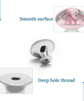 Elephant Themed Round Cabinet Knobs Set With Screws Premium Stainless Steel Pulls For Kitchen And Bedroom Cabinets Durable Rust Proof Lightweight Hardware No Fuss Easy Install 2 Pack, pink elephant knob and silver screw base