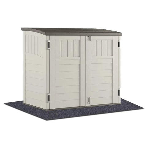 All Weather Outdoor Storage Shed And Carport Mat With Waterproof Backing And Dustproof Surface Non Slip And Washable Soft Fabric Floor Protector under a storage shed