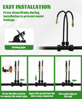 Easy installation guide for 66Ft Drip Irrigation System With 40 Nozzles For Lawn And Raised Bed Automatic Garden Watering Kit.