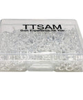 Clear case with 300Pcs Mini Screw Eye Pins and Hooks Set 10x5mm SelfTapping Screws for Arts and Crafts DIY Jewelry