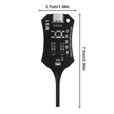 Electromagnetic Inductance Tester Kit For Motherboards And Car Electronics, black handheld coil tester with measurements