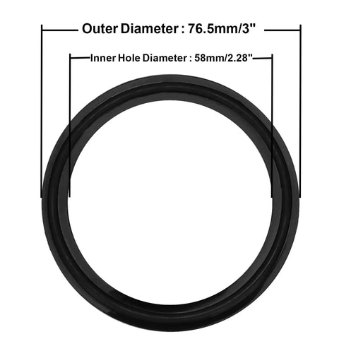 Two And A Half Inch Tri Clamp EPDM Sanitary Gasket Fits Tri Clover Ferrule Pack Of Five For Food Grade Piping And Brewery Homebrew Systems Ideal For Home Brew Craft Breweries Dairy Lines And Food Processing Equipment, black 2.5in gasket with 76.5mm OD