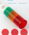 24V LED Indicator Lights For Industrial Machines And Tooling featuring a red and green 2-layer beacon with durable polycarbonate material