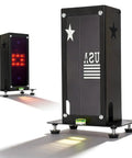 Protective Shield For Square Golf Launch Monitor With Leveling And Ventilated Metal Case Built Tough Indoor Outdoor Golf Simulator Enclosure