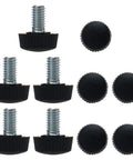 Adjustable Leveling Feet M6 Thread 16mm Height 10 Pack Floor Protectors For Furniture Tables Chairs Cabinets And Machines