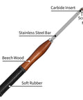Full Size Pro Grade Carbide Wood Lathe Tool Set 6 Piece With Wooden Box 18 Inch Lathe Tools Including Swan Neck Hollower Rougher