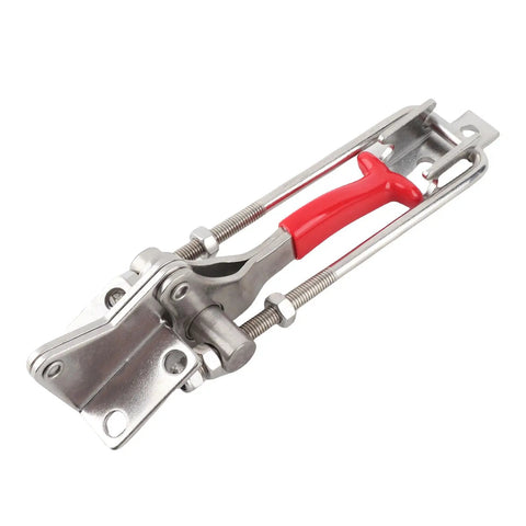 Stainless Steel Toggle Latch Clamp With Adjustable 90 Degree Corner Fastener, Metal Handle And Plastic Cover, Heavy Duty Clamping