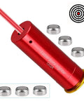 Red Dot Laser Bore Sight For Shotgun In-Chamber Cartridge With Two Battery Sets, Easy Install For Quick Scope Zeroing, Class IIIA Under 5mW
