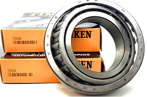 Beefy 390A/394A Cone And Cup Tapered Roller Bearing Set displayed with packaging, heavy duty for automotive and machinery applications