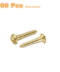 Copper Self Tapping Wood Screws M2 10mm Slotted Round Head For DIY Woodworking And Home Improvement Projects, 200 Pc Pack
