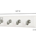Quartz Key Rail For Damage Free Wall Organization No Drill Mount Includes One Rail Six Adhesive Strips Holds Up To Two Pounds