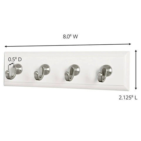 Quartz Key Rail For Damage Free Wall Organization No Drill Mount Includes One Rail Six Adhesive Strips Holds Up To Two Pounds