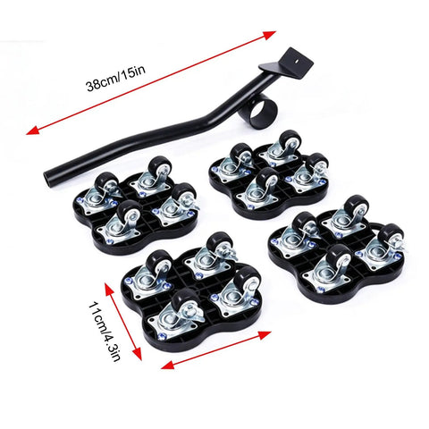 Heavy Duty Furniture Dolly Platform Featuring Rock Solid Omnidirectional Swivel Casters For No Sweat Heavy Gear Hauling Across Garage Workshop And Storage Space with caster parts.