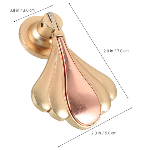 Gold modern metal cabinet door knob with retro charm, single-hole install, sleek minimalist handle set for kitchen and bedroom cabinets.