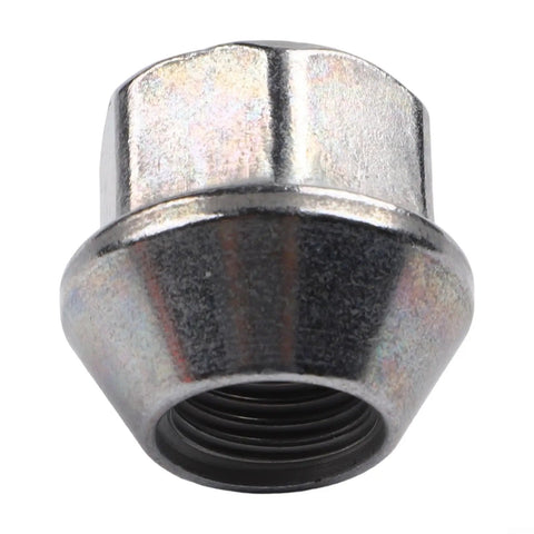 Perfect Replacement Wheel Lug Nuts Secure Fit For 2021-2024 Electric Cars Direct OE Match With Tough Metal Build No Mods Needed Keeps Wheels Lock In Tight chrome wheel lug nut, threaded close-up