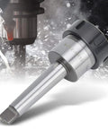 CNC Milling Tool Holder With MTA2 Shank And ER32 Collet Chuck, shown against a milling machine background, high speed steel construction