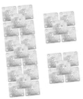 Rock Solid 25 Pack Furniture Leg Mounting Plates, zinc plated steel, for stable couch and table setups, 25 pieces.