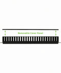 1U Plastic Rack Mount Horizontal Cable Manager Duct Raceway for 19 Inch Server Rack with Removable Cover Panel