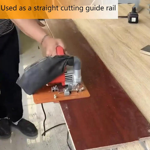 Rugged As Nails Circular Saw Base Plate Swap Out Bottom Board in use for clean cuts, 28x25cm engineering plastic, preventing flying chips.