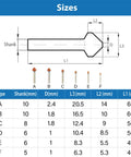 TJR countersink set, 90° HSS coated drill bits for chamfering; sizes 1/4"–4/5" (6 pcs)