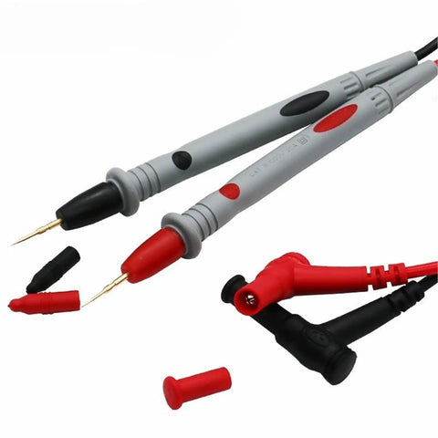 Pro Grade Digital Multimeter Test Probes Kit with Thin Tip Needle Probes 1000V 20A Rated Universal Cable