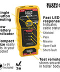 All In One Cable Tester Kit For RJ11 RJ12 RJ45 With LAN Testing showing LED indicators and features