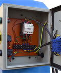 Electric 150 Ton Hydraulic Press Brake Bender Machine control circuit with wiring and components for operation.