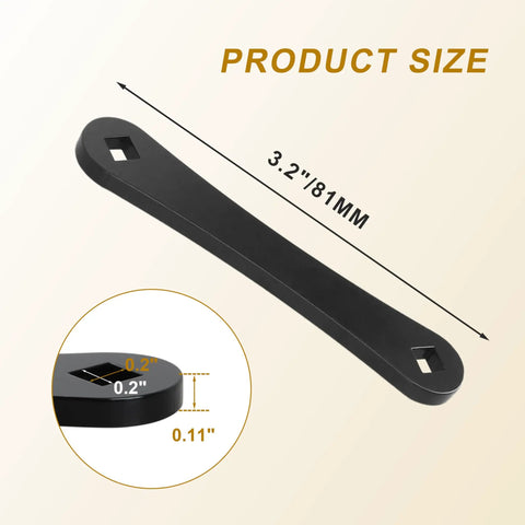 Image showing Built Like A Tank Heavy Duty Acetylene Tank Wrench For B And MC Valves With Secure Grip, 3.2-inch size view.
