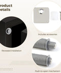 12 Pack Gray Short Stroke Push To Open Door Latches 2.9 Inch Hidden Damper with accessories, recessed installation and push-to-open mechanism
