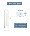 15W UV Bug Zapper Light Bulb Replacement 4 Pin Base U Shaped Twin Tube For T6 Insect Attraction Lamp 365nm Blue Light
