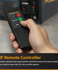 RF remote control for Heavy Duty 3 Speed Air Filtration System With RF Remote Control For Garage And Workshop, ergonomic design.